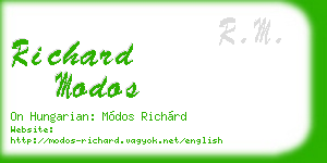 richard modos business card