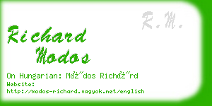 richard modos business card